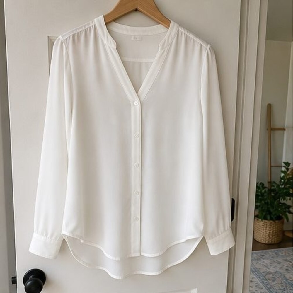 Ivory Ruffle Blouse